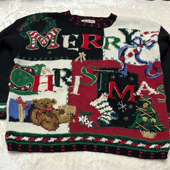 Heirloom Collectibles Sweaters - 3D Christmas 90s pullover party sweater L great vnt condition grandmacore Y2K